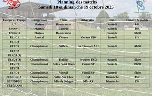 Planning des matchs