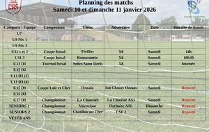 Planning des matchs