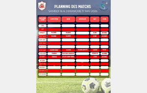 Planning des matchs !